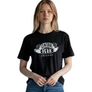 FRIENDS CENTRAL PERK BLACK T-SHIRT SZ.S EUC.